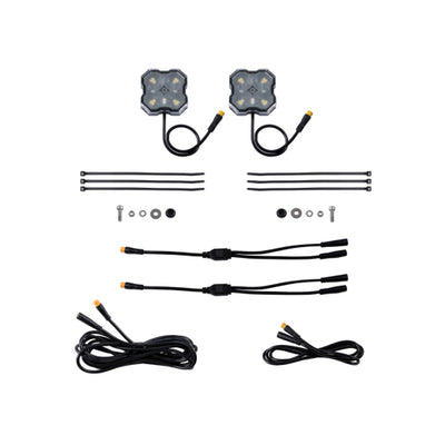Diode Dynamics Stage Series Single Color LED Rock Light - White Diffused M8 (2-pack)