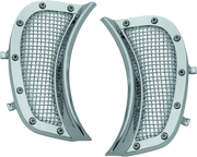 Kuryakyn Mesh Headlight Vent Accents Chrome