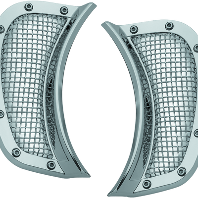 Kuryakyn Mesh Headlight Vent Accents Chrome