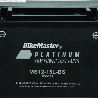BikeMaster AGM Battery - MS12-15L-BS