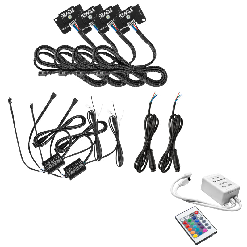 Oracle Jeep Wrangler JL/JT RGB+W Headlight DRL Kit - ColorSHIFT w/ Simple Controller