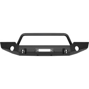 Westin 18-19 Jeep Wrangler JL WJ2 Full Width Front Bumper w/Bull Bar Textured Black