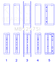 King Engine Bearings General Motors 379/V8 Ohv (Size +1.0mm) Main Bearing Set