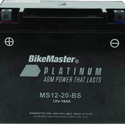 BikeMaster AGM Battery - MS12-20-BS