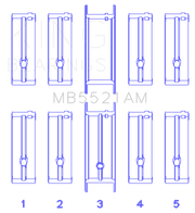 King Engine Bearings Chrysler 2.2 (Size +0.50mm) Main Bearing Set