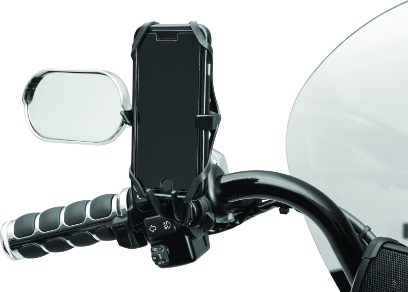 Kuryakyn Free-Flex Device Holder Perch Screw Mount Black