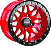 DragonFire Racing Typhon Wheel 15X10 4/156 5+5 +0 Machined Red