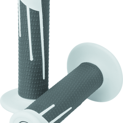 ProTaper Full Diamond Clamp-On Grips - White/Dark Gray
