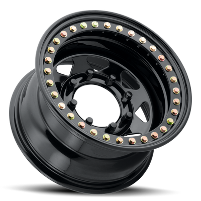 Raceline RT80 Rock 8 Spoke 15x8in / 8x165.1 BP / -19mm Offset / 130.81mm Bore - Gloss Black