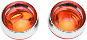 Kuryakyn Deep Dish Bezels With Amber Lenses