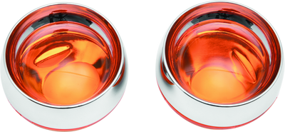 Kuryakyn Deep Dish Bezels With Amber Lenses