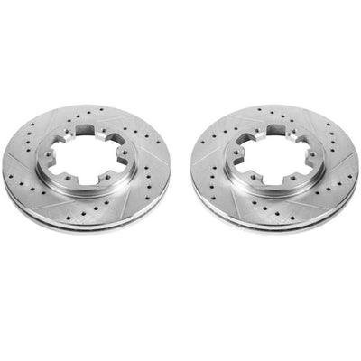 Power Stop 85-86 Nissan 720 Front Evolution Drilled & Slotted Rotors - Pair
