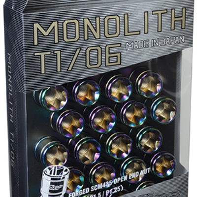 Project Kics 12 x 1.5 Neochrome T1/06 Monolith Lug Nuts - 20 Pcs