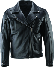 River Road Ironclad Classic Leather Jacket Black - Small