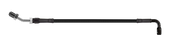 Goodridge 56in Universal Clutch Line w/Black Zinc Fittings & Black Hose - 90Deg Banjo w/AN3 Fitting