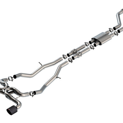 Borla 22-24 Nissan Z 2.5in ATAK Cat Back Exhaust 4.5in Tip - Carbon Fiber Black Anodized