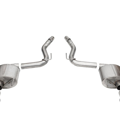 Corsa 24+ Frd MustangGT Touring Axle-Back Ex.Sys 3.0in Dual Rear Exit w/4.5in Blk PVD StraightCutTip