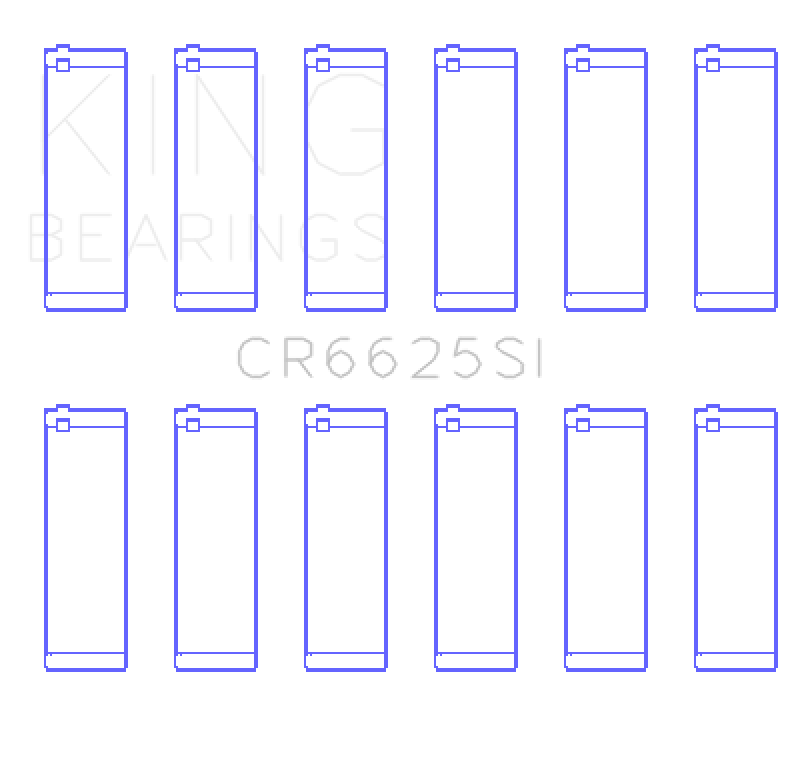 King Engine Bearings Chevrolet 262 (Size +0.75mm) Connecting Rod Bearing Set