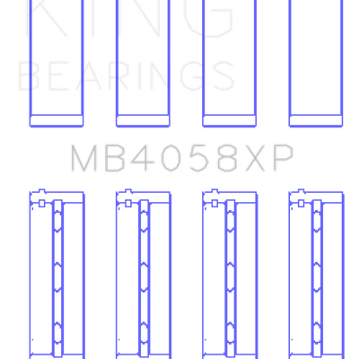 King Engine Bearings Nissan VQ35DE Performance Main Bearing Set - Size STD