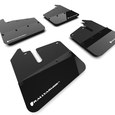 Rally Armor 20-26 GMC Sierra 2500/3500 HD Denali Black Mud Flap w/White Logo