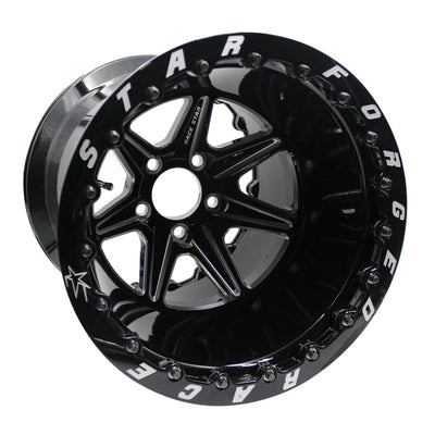 Race Star 72 ValStar 16x16 / 5x4.75BC / 5BS / 3.072in CB / Black w/Machined Accents Wheel