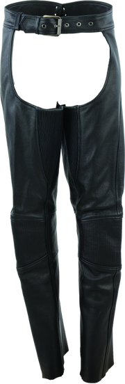 Kuryakyn Leather By River Road Sierra Leather Chaps Black Womens - Medium