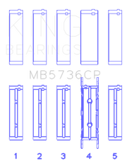 King Engine Bearings Ford Powerstroke 6.0L/6.4L Diesel Crankshaft Main Bearing Set - Size STD
