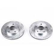 Power Stop 92-01 Toyota Camry Front Evolution Drilled & Slotted Rotors - Pair