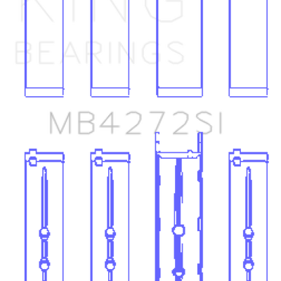 King Engine Bearings Holden Alloytec 175/190 (Size +0.75mm) Main Bearing Set