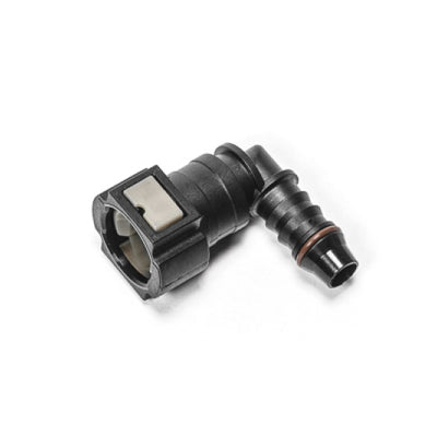 Radium Engineering 3/8in SAE Female to 90 degree 3/8in Barb Fitting