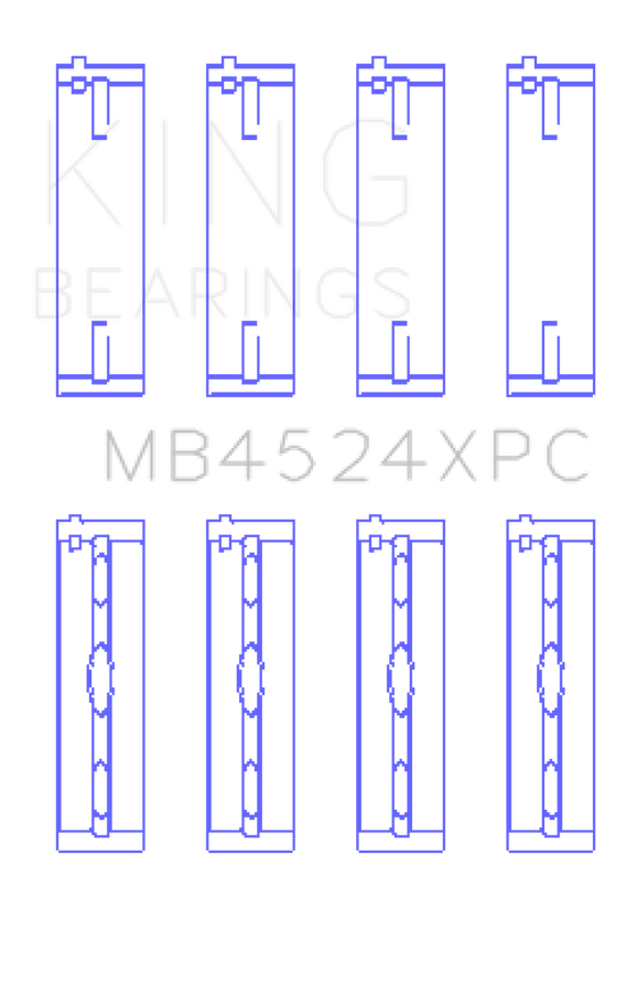 King Engine Bearings Nissan VR38DETT pMaxKote Crankshaft Main Bearing Set - Size STDX