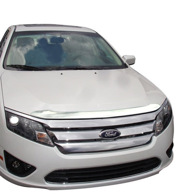 AVS 10-12 Ford Fusion Aeroskin Low Profile Hood Shield - Chrome