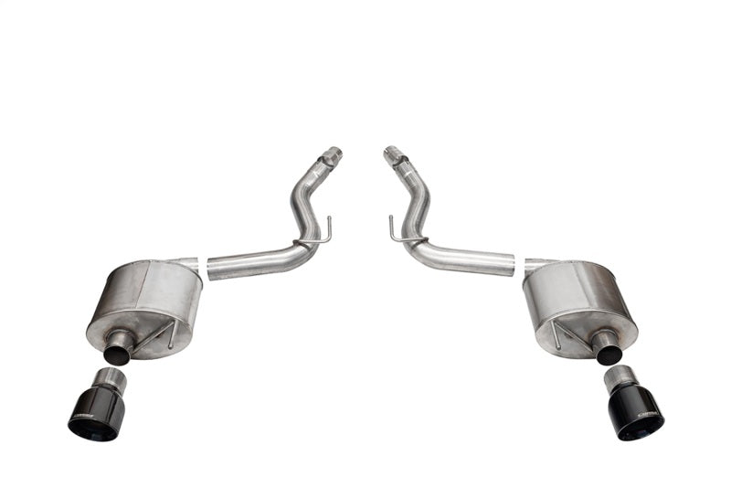 Corsa 24+ Ford Mustang GT Touring Axle-Back Dual Rear Exit with 4.5in Pro Series Black PVD Tips