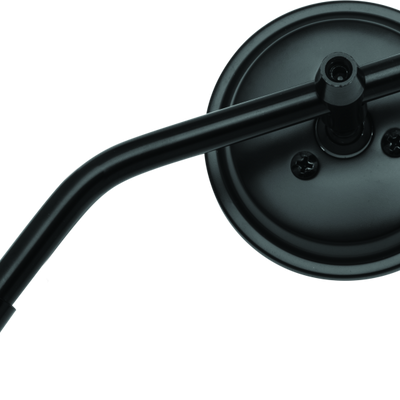 BikeMaster 3in Adjustable Round Mirror 10mm - Each - Black