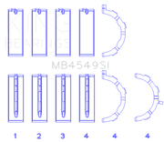 King Engine Bearings Ford Ecoboost 3.5L V6 (Size +0.25mm) Main Bearing Set