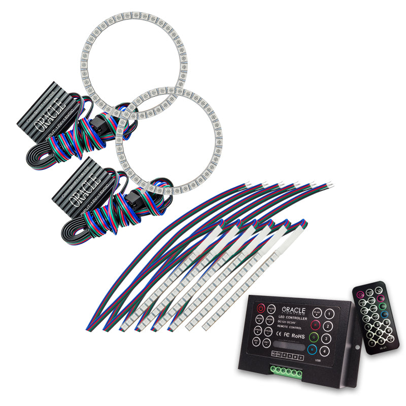 Oracle 15-17 Ford Mustang V6/GT/Shelby DRL w/ Halo Kit - ColorSHIFT w/ 2.0 Controller