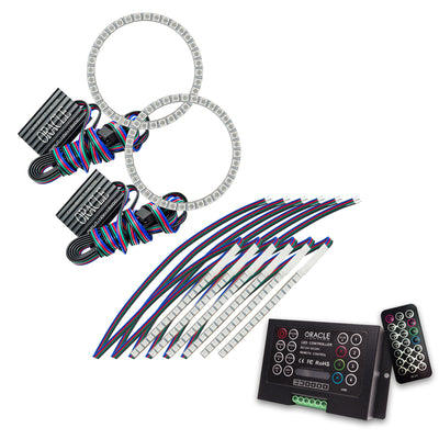 Oracle 15-17 Ford Mustang V6/GT/Shelby DRL w/ Halo Kit - ColorSHIFT w/ 2.0 Controller