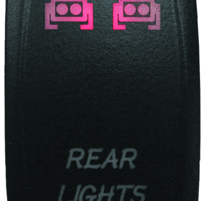 DragonFire Racing Lighted Switch Rear Light On/Off Red