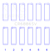 King Engine Bearings Mercedes Benz M 276 DE35 Sputter Replacement (Size +0.50mm) Conrod Bearing Set