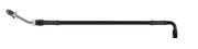 Goodridge 58in Universal Clutch Line w/Black Zinc Fittings & Black Hose - 90Deg Banjo w/M10 Fitting