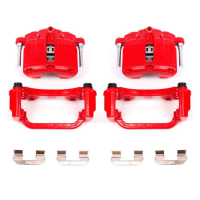 Power Stop 00-03 Cadillac DeVille Rear Red Calipers w/Brackets - Pair