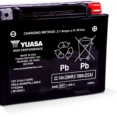 Yuasa YTX24HL Maintenance Free AGM 12 Volt Battery
