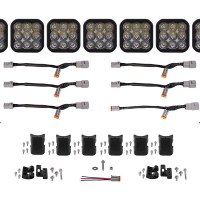 Diode Dynamics SS5 Pro Universal CrossLink 7-Pod Lightbar - White Driving