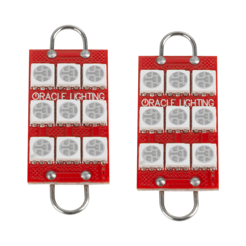 Oracle 44MM 6 LED 3 Chip - Loop Festoon Bulbs (Pair) - Red