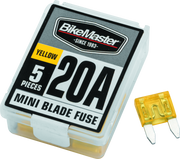 BikeMaster 5Piece 20A Replacement Mini Blade Fuse