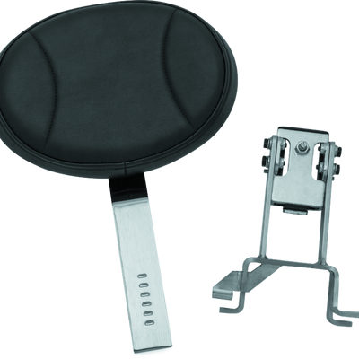 Kuryakyn Plug-N-Go Driver Backrest 14-Up Indian Black Pad, Chrome