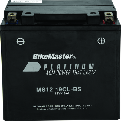 BikeMaster AGM Battery - MS12-19CL-BS