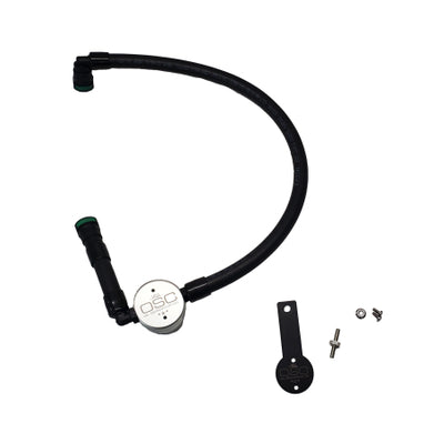 J&L 16-25 Dodge Durango / Jeep Grand Cherokee 3.6L Oil Separator 3.0 Passenger Side - Clear Anod