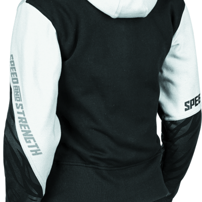 Speed and Strength Cat Outa Hell Hoody White/Black Womens - XS