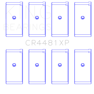King Engine Bearings Mitsubishi 4G63/4G64 6 Bolt 1st Gen DSM Performance Rod Bearing Set - Size STDX